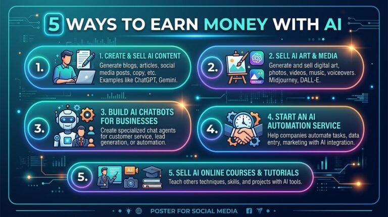 5 Ways to Earn Money with AI..