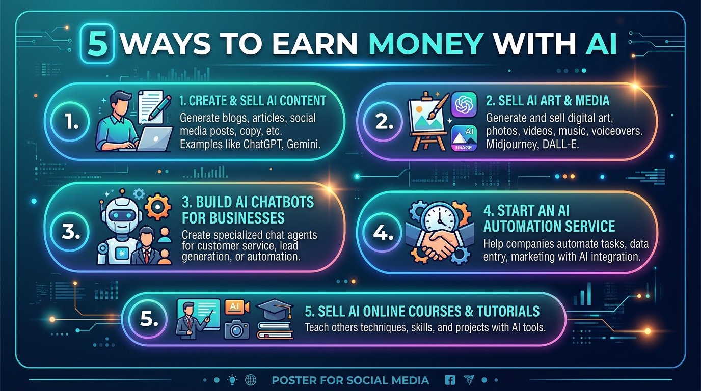 5 Ways to Earn Money with AI.. 10